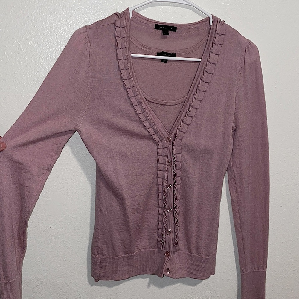 semantiks sweater set light pink color size medium